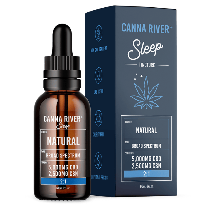 Canna River Sleep Broad Spectrum CBD Oil with CBN Natural 5000mg (60mL)