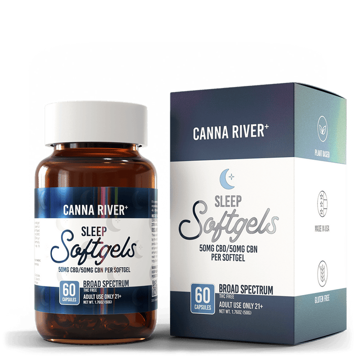 Canna River Sleep Broad Spectrum CBD Softgels with CBN 100mg (60 Count)