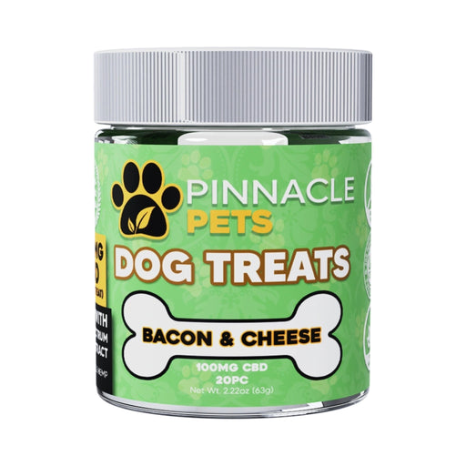 Pinnacle Hemp Bacon and Cheese CBD Dog Treats 100mg (20 Count) front