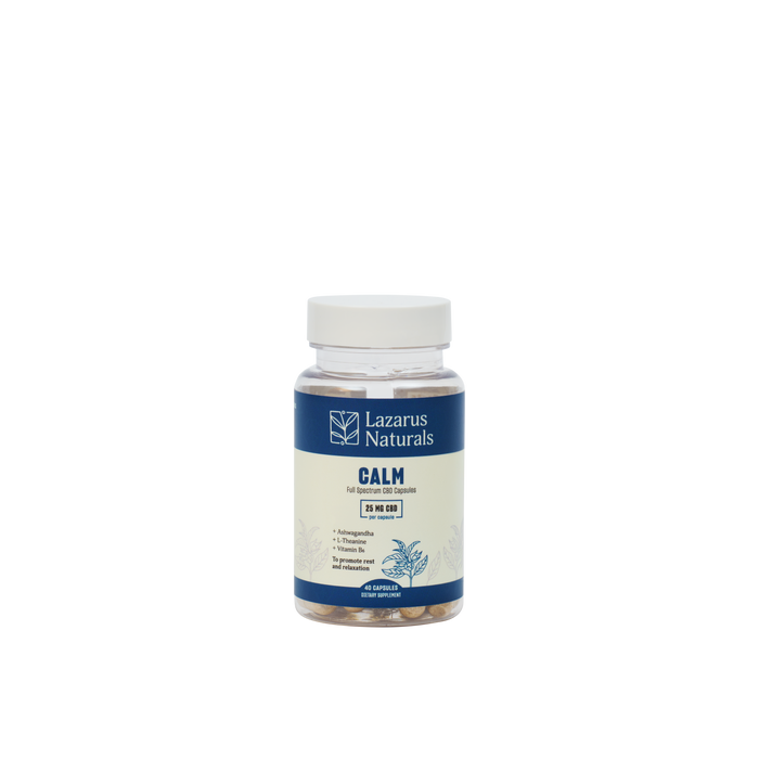 Lazarus Naturals CBD Capsules, Calm (formerly Relaxation Blend), 25mg (40 & 200 Count) - image 1