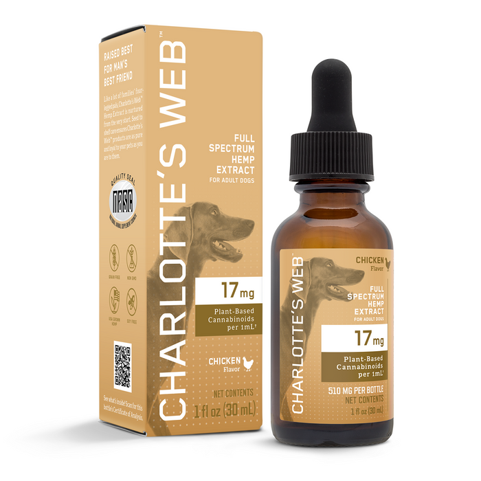 Charlotte's Web CBD Oil for Dogs Chicken 17mg (30mL)