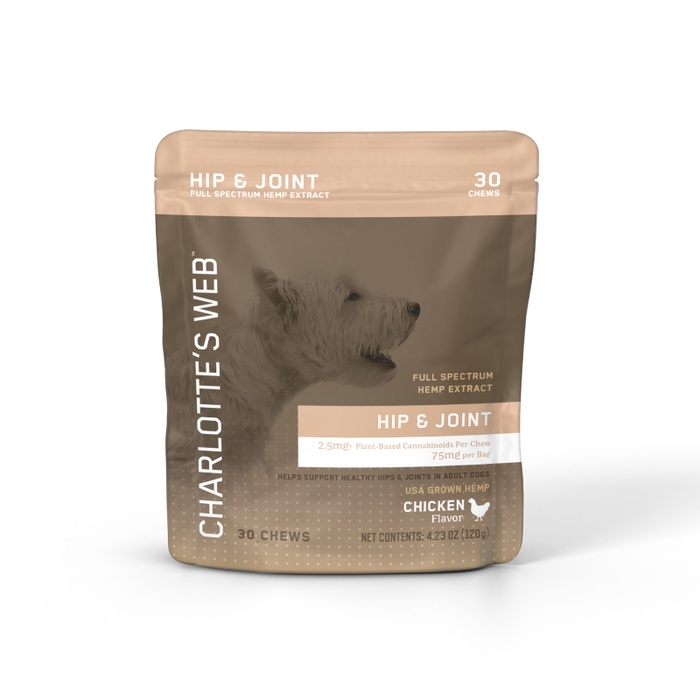 Charlotte's Web CBD Hip & Joint Chews for Dogs Chicken (30 & 60 Count)