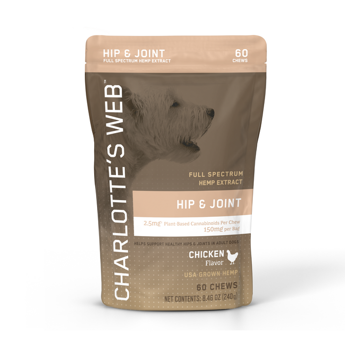Charlotte's Web CBD Hip & Joint Chews for Dogs Chicken (30 & 60 Count)