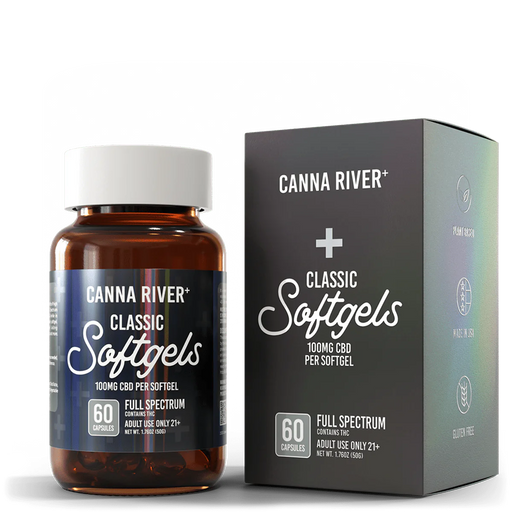 Canna River Classic Full Spectrum CBD Softgels 100mg (60 Count)