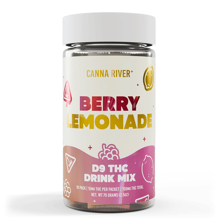 Canna River D9 THC Drink Mix 15mg (10 Packets) Berry Lemonade