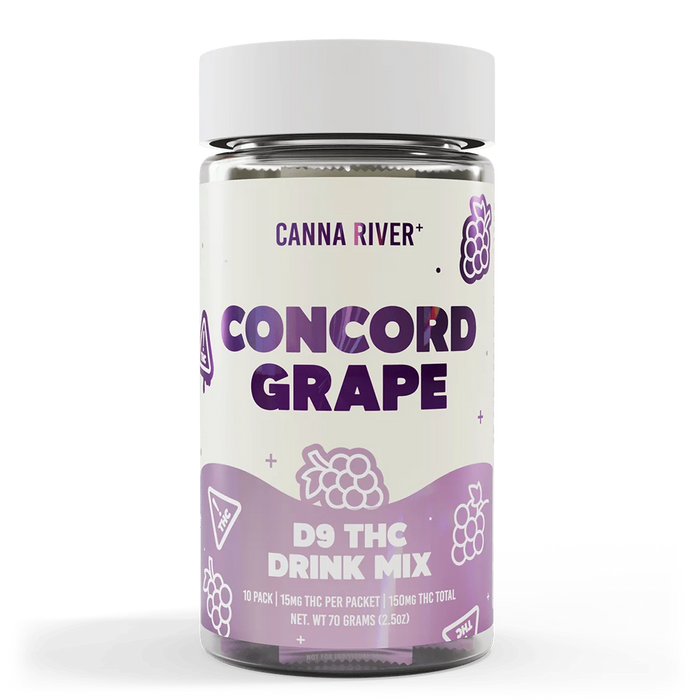 Canna River D9 THC Drink Mix 15mg (10 Packets) Concord Grape