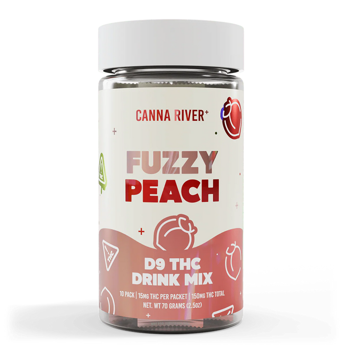Canna River D9 THC Drink Mix 15mg (10 Packets) Fuzzy Peach