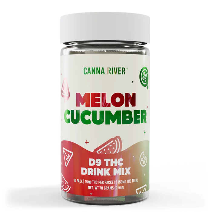 Canna River D9 THC Drink Mix 15mg (10 Packets) Melon Cucumber