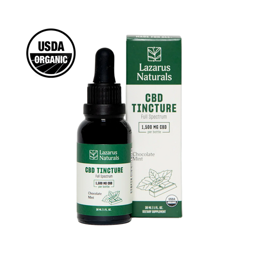 Lazarus Naturals Full Spectrum CBD Oil Tincture, Chocolate Mint (1500mg & 6000mg) - image 1