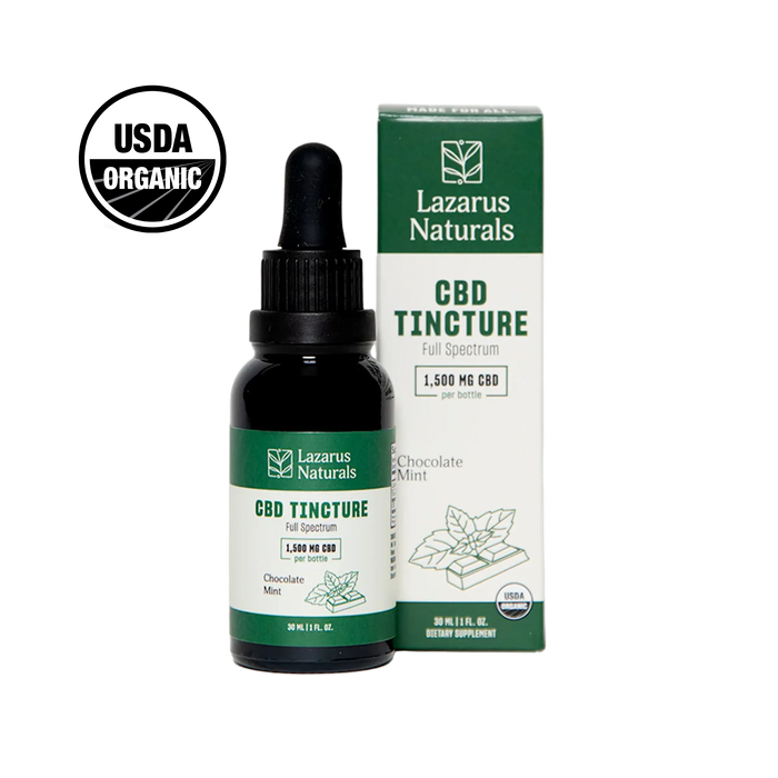 Lazarus Naturals Full Spectrum CBD Oil Tincture, Chocolate Mint (1500mg & 6000mg) - image 1