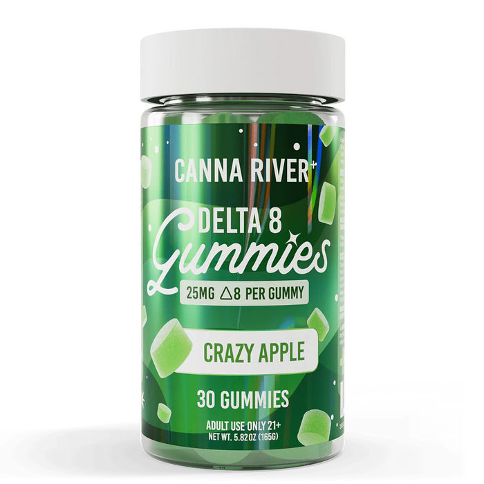 Canna River Delta 8 Gummies Crazy Apple 25mg (30 Count)