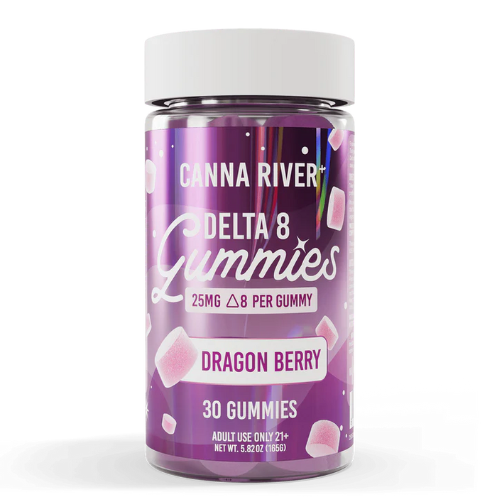 Canna River Delta 8 Gummies Dragon Berry 25mg (30 Count)
