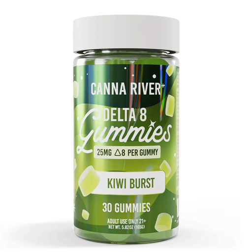 Canna River Delta 8 Gummies Kiwi Burst 25mg (30 Count)