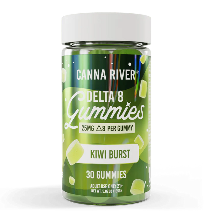 Canna River Delta 8 Gummies Kiwi Burst 25mg (30 Count)