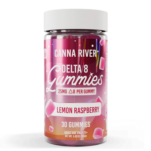 Canna River Delta 8 Gummies Lemon Raspberry 25mg (30 Count)