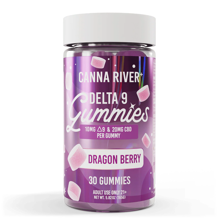 Canna River Delta 9 THC and CBD Gummies Dragon Berry 10mg (30 Count)
