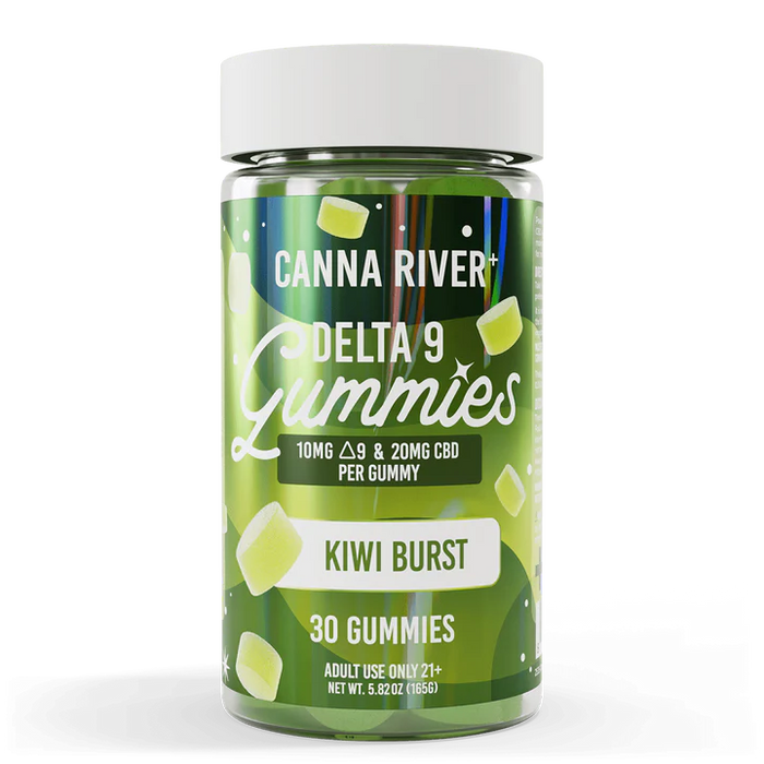 Canna River Delta 9 THC and CBD Gummies Kiwi Burst 10mg (30 Count)