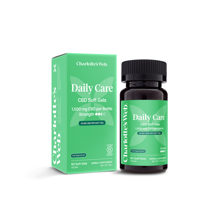 Charlotte's Web Daily Care CBD Soft Gels 25mg & 50mg (60 Count)