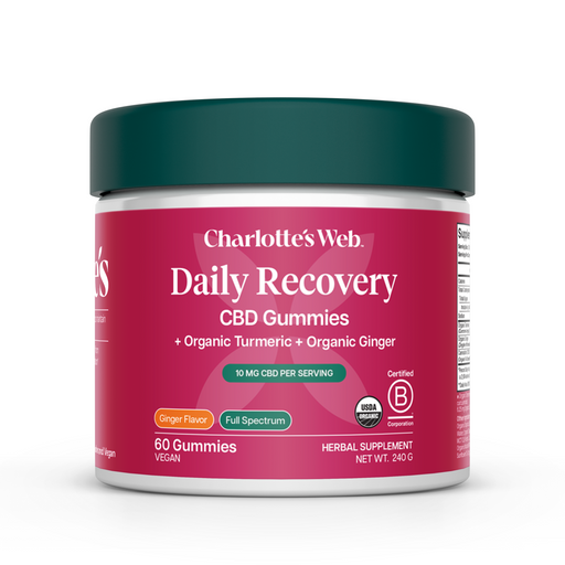 Charlotte's Web Daily Recovery CBD Gummies Ginger 10mg (60 Count)