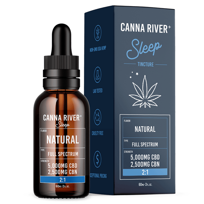 Canna River Sleep Full Spectrum CBD Oil with CBN 5000mg (60mL) Natural
