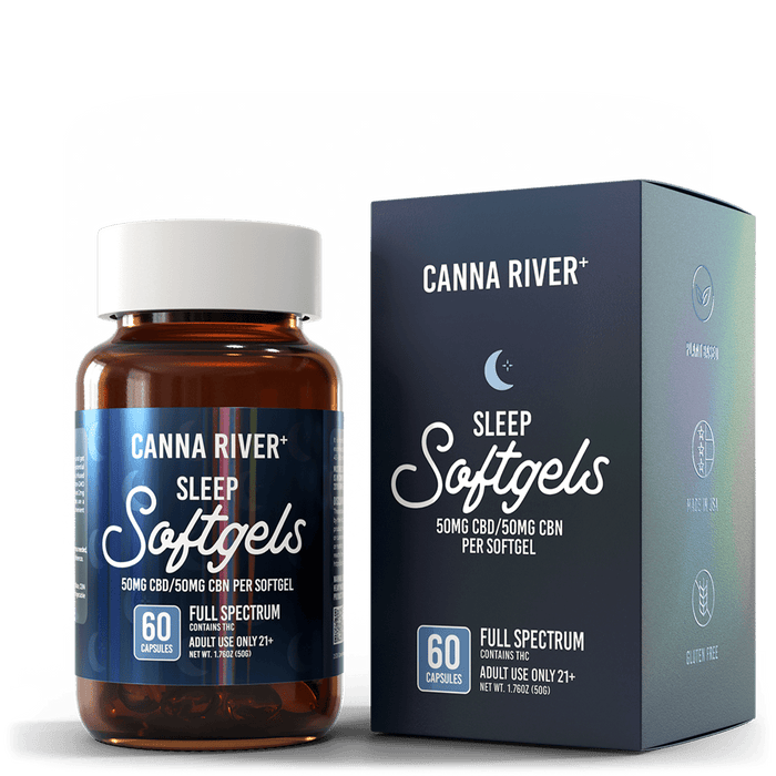 Canna River Sleep Full Spectrum CBD Softgels with CBN 100mg (60 Count)