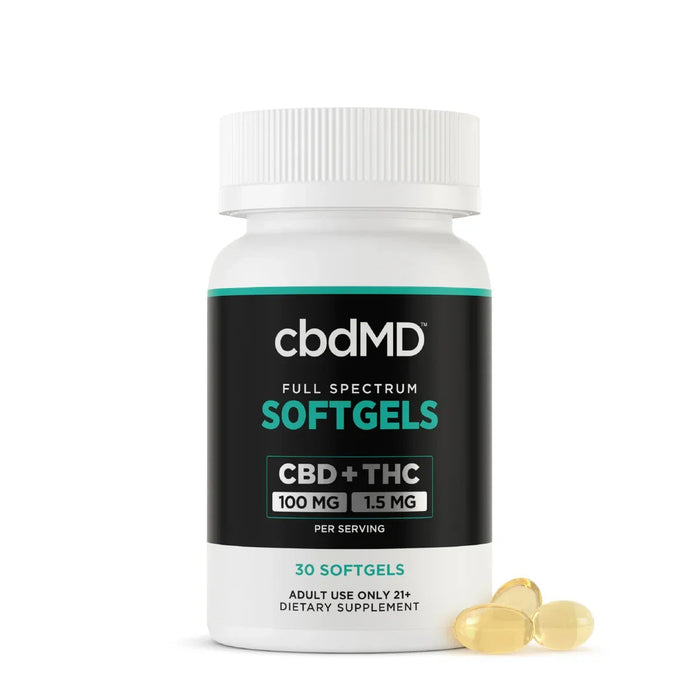 cbdMD Full Spectrum CBD Softgels 1500mg to 6000mg 3000mg (30 Count)