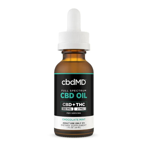 cbdMD Full Spectrum CBD Oil Tincture Chocolate Mint 1500mg to 6000mg 1500mg