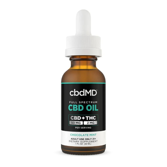 cbdMD Full Spectrum CBD Oil Tincture Chocolate Mint 1500mg to 6000mg 1500mg