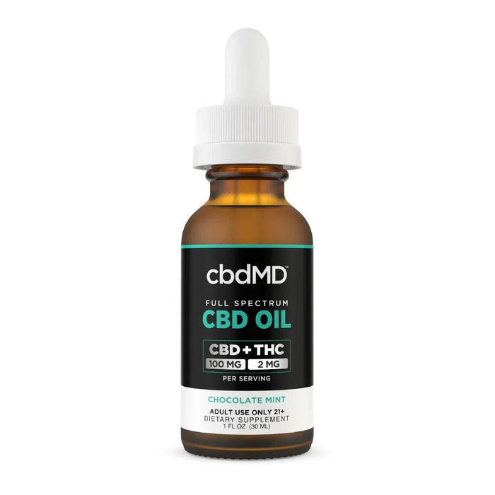 cbdMD Full Spectrum CBD Oil Tincture Chocolate Mint 1500mg to 6000mg 3000mg