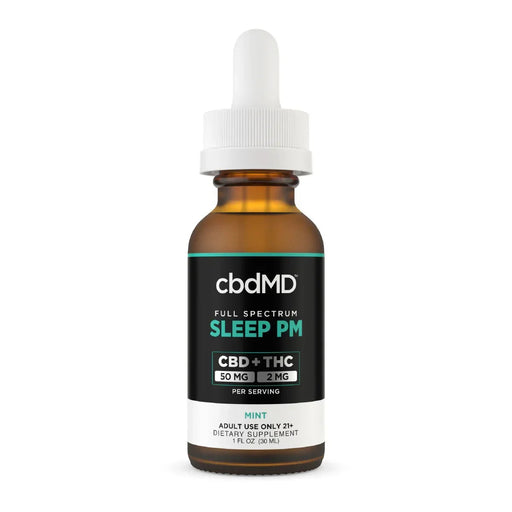 cbdMD Full Spectrum CBD Sleep PM Oil Tincture Mint 1500mg (30mL)
