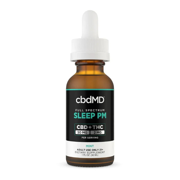 cbdMD Full Spectrum CBD Sleep PM Oil Tincture Mint 1500mg (30mL)