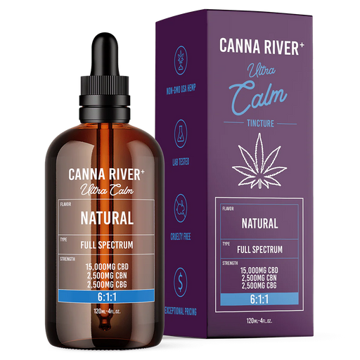 Canna River Ultra Calm Full Spectrum CBD Oil with CBN and CBG 20000mg (120mL) Natural