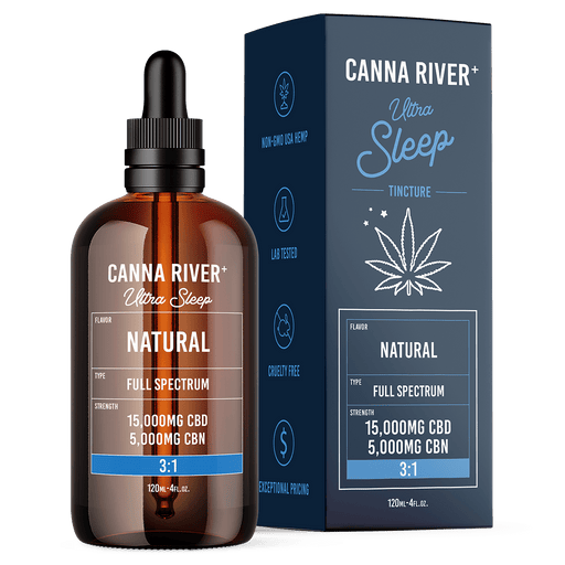 Canna River Ultra Sleep Full Spectrum CBD Oil with CBN 20000mg (120mL) Natural