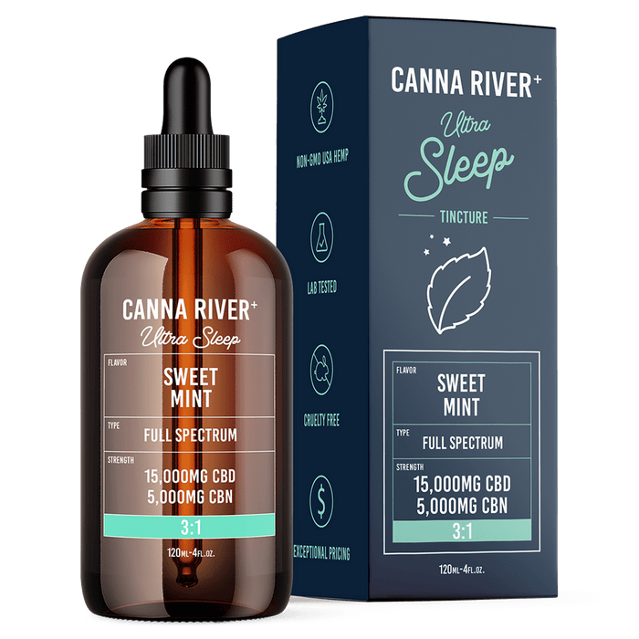 Canna River Ultra Sleep Full Spectrum CBD Oil with CBN 20000mg (120mL) Sweet Mint