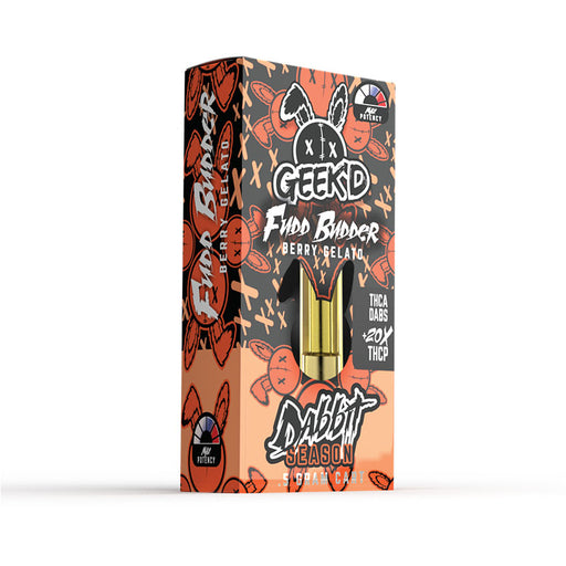 Geek'd Delta 8 and THCP Vape Cartridge with THCA Fudd Budder Berry Gelato 0.5g
