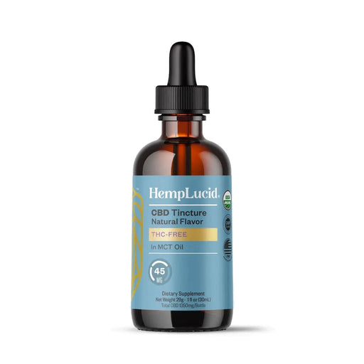 HempLucid THC-Free Broad-Spectrum CBD MCT Oil 1350mg bottle, front | CBDdatabase.com