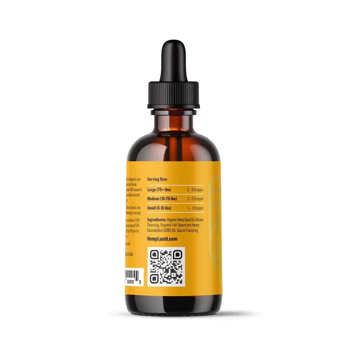 HempLucid CBD for Pets bottle, back label | CBDdatabase.com