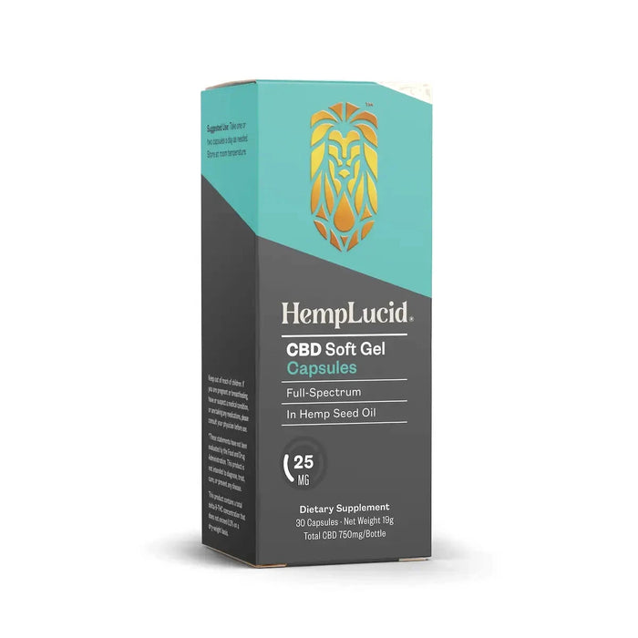 HempLucid CBD Softgels 25mg carton | CBDdatabase.com
