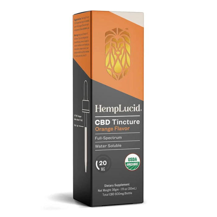 HempLucid Water Soluble CBD Orange 600mg carton | CBDdatabase.com
