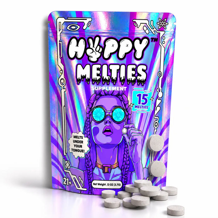 HVPPY Kanna Melties pouch and tablets | CBDdatabase.com