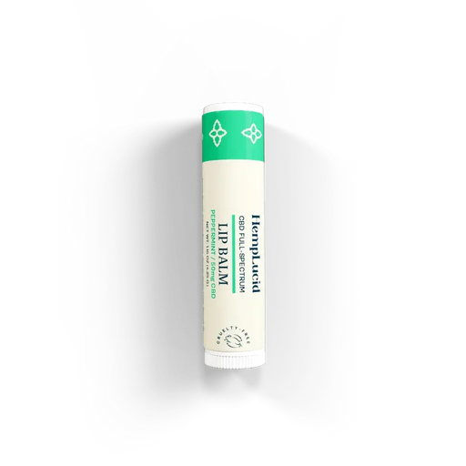 HempLucid Full-Spectrum CBD Lip Balm Peppermint 50mg tube | CBDdatabase.com