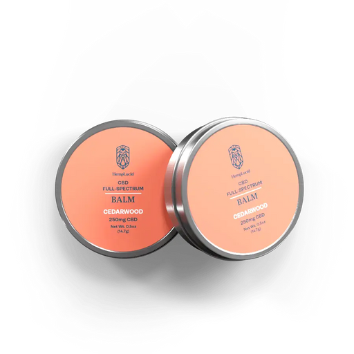 HempLucid Full-Spectrum CBD Body Balm Cedarwood 250mg tin | CBDdatabase.com