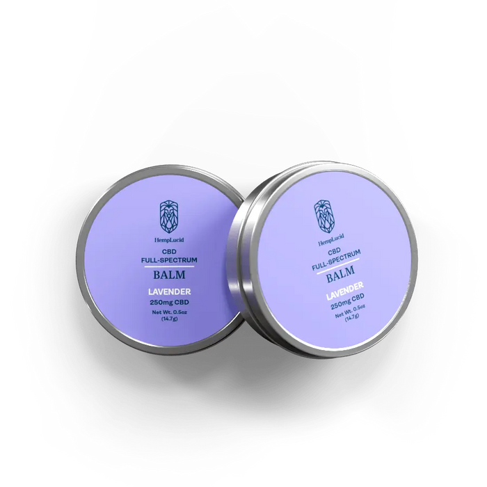 HempLucid Full-Spectrum CBD Body Balm Lavender 250mg tin | CBDdatabase.com