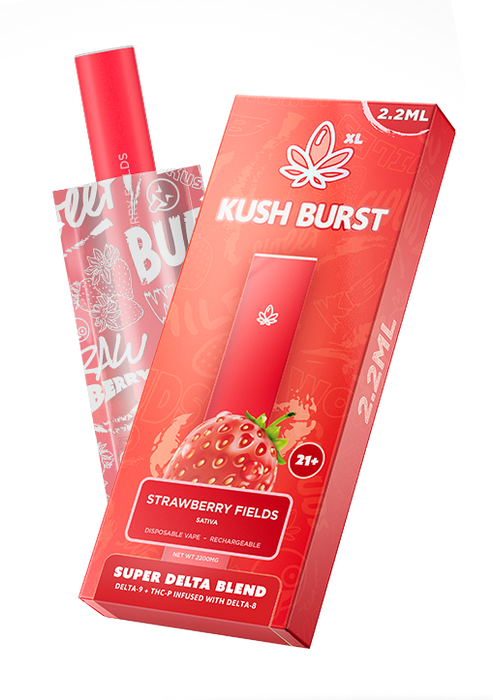 Kush Burst disposable vape Strawberry Fields 2.2ml