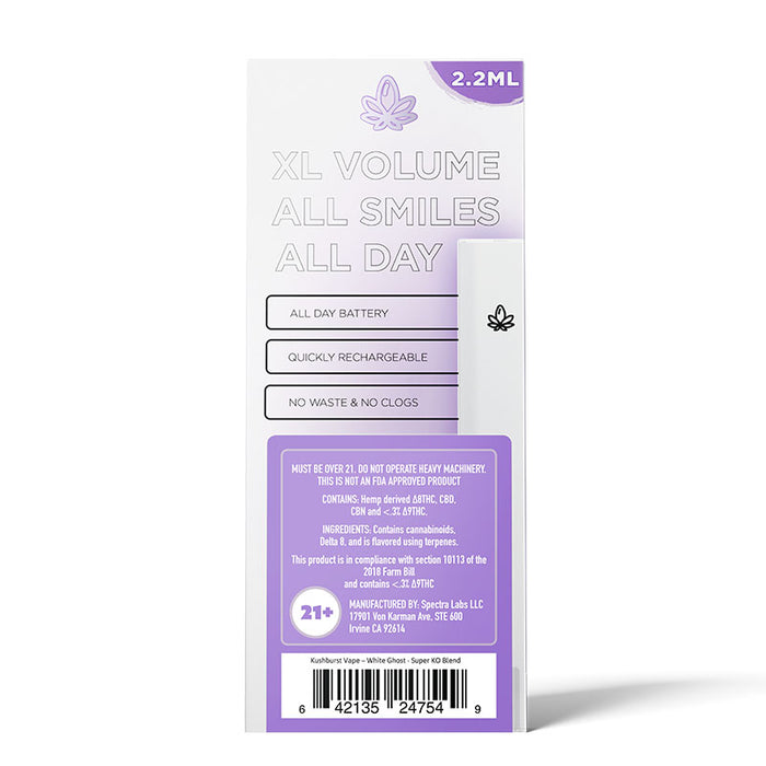 THC Vape Pen - Super Knockout Blend - White Ghost - Kush Burst CBDdatabase.com THC Vape Pen - Super Knockout Blend - White Ghost - Kush Burst CBDdatabase.com