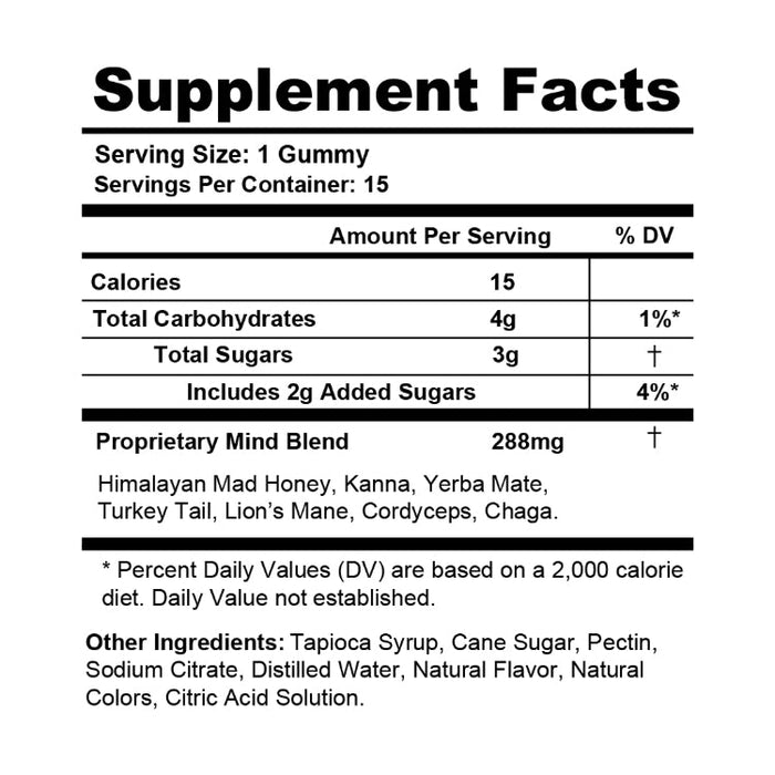 CBDfx Sour Apple Microdose Mushroom Gummies (15 Count)