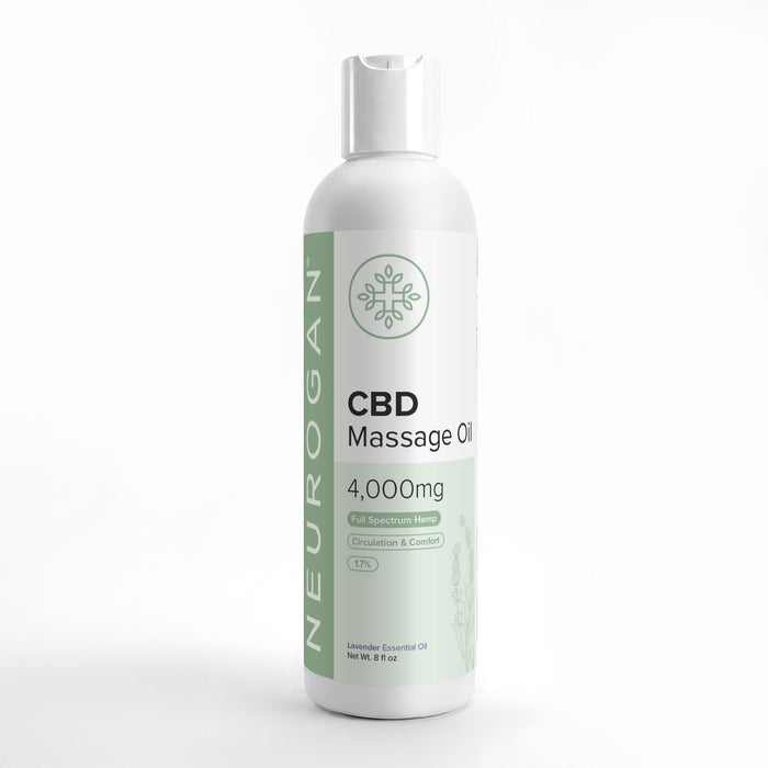Neurogan CBD Massage Oil Lavender 4000mg 8 oz bottle