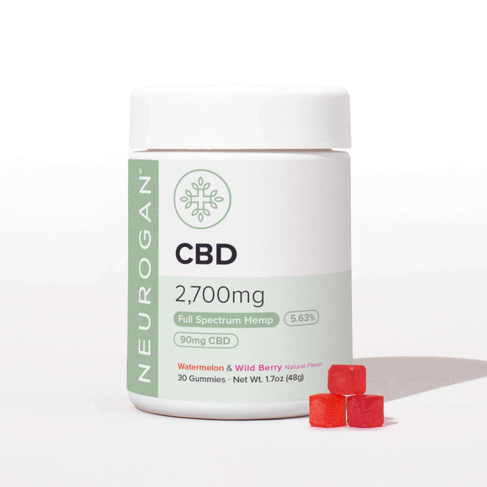 Neurogan Full Spectrum CBD Gummies Watermelon & Wild Berry 45mg, 90mg & 120mg (30 Count)
