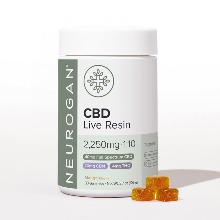 Neurogan Live Resin CBD Gummies Mango 75mg (30 Count)
