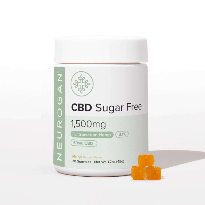 Neurogan Sugar Free CBD Gummies Mango 50mg (30 Count)
